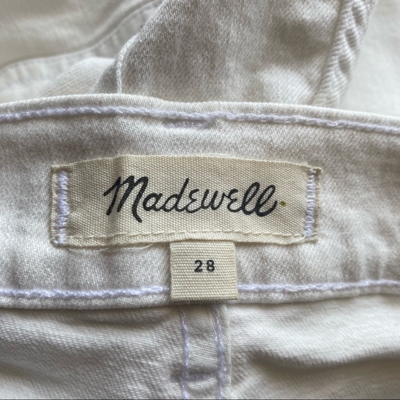 Madewell High Rise Denim Boyshorts in Tile White Size 28 - Picture 7 of 8
